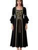 K European And American New Elegant Long Dress, Medieval Retro Court Style Long Sleeved Dress_ecoleips.com
