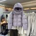 girl 920 Hooded Stand Collar Down Cotton Jacket For Women, New Autumn Winter Short Korean Style Thickened Casual Design Coat_ecoleips.com