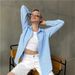 Women's Striped Cardigan Jacket Long Sleeved Russian Style Spring Summer Autumn New Trend Products_ecoleips.com
