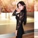 Black Lace Mesh See-through Slim Bandage Short Sexy Sleeveless Bodycon Dress For Women_ecoleips.com