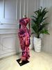 Spring/Summer Elegant Classy Printed Long Dress Women's Cross Border INS European American Style Pleated 2026 Vacation Dress_ecoleips.com