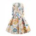 Women's Floral Print Halter Maxi Dress – Summer Evening Party Gown_ecoleips.com