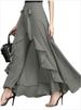 Women's High Waist Wide Leg Pants Chiffon Trousers European And American Style Large Size Autumn New Fashionable Casual Bottoms_ecoleips.com