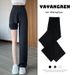 Narrow Wide-Leg Spring And Autumn, Draped Straight-Leg Trousers, Casual For Petite Women, High-Waisted Slimming Suit_ecoleips.com