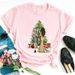 Cross-border New Product: Merry Christmas, Christmas Tree, Santa Claus, Simple Plus-size Women's Clothing, Short-sleeve_ecoleips.com