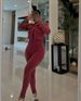 K Fashion Women's Vintage Jumpsuit Two-piece Casual Set._ecoleips.com