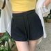 AC176 Women's Casual Sports Shorts Summer White High-Waisted Straight-Leg Wide-Leg Loose A-Line Hot Pants_ecoleips.com