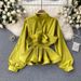 Women's Clothing With A Niche Design Three Dimensional Pleated Ruffles Slim Waist And Versatile Spring Tops For Women_ecoleips.com