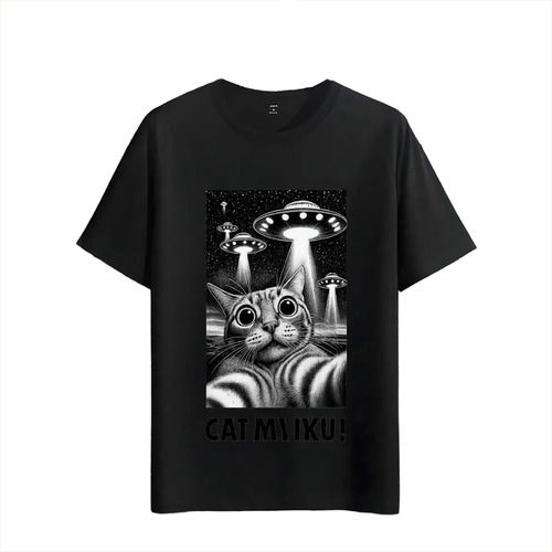 Women's T-Shirts Tshirt Muscle Freaks Alien Cat Funny Style Kitten UFO_ecoleips.com