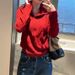 Women's Korean Style High Neck Cable Knit Sweater Solid Color Casual Loose Fit Thick Top for Autumn Winter_ecoleips.com