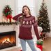 Women's Clothing Christmas Sweater Winter Knit Top With Polka Dot Snowflake Embroidery Elegant Crewneck Long Sleeve Pullover Casual Office Wear_ecoleips.com