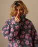 K Women's Fashion New Style Imitation Lamb Fur Printed Loose Zipper Hoodie Long Sleeve Top_ecoleips.com