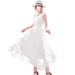 Bohemian Long Beach For Women Summer 2025 New Style Seaside Vacation Red Blue Chiffon Dress_ecoleips.com