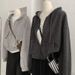 Hooded Sweater Jacket Women's Autumn And Winter New Loose And Versatile Long-sleeved Top Real Shot Trendy_ecoleips.com