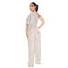 Women's Clothing Autumn And Winter New Fashion Casual Sleeveless One Shoulder Sequined Wide Leg Jumpsuit_ecoleips.com