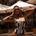 Aria Basics B38 New European And American Foreign Trade Swimsuit, Feminine Strapless Striped Print Tie-up Bikini One-piece Swimsuit_ecoleips.com