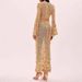 Women's Clothing V Neck Belt Sequined Knitted Long Skirt Spring New Lady Style Sequined Dress_ecoleips.com