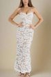 Elegant White Strapless Bandage Sexy Suspender Lace Up Tie Waist Hip Wrapped Long Dress Formal Evening Party Gown_ecoleips.com