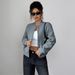 Elegant & Stylish Women's Long Sleeve Jacket - Slim Fit Zip-Up Coat For Fall & Winter - Breathable Polyester Fabric_ecoleips.com
