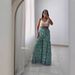 European And American Women's 2025 New Positioning Printed High Waist Lace-up Rubber Wide Leg Pants All-match Casual Pants_ecoleips.com