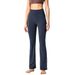 Uarun High-Waisted Women's Yoga Pants Casual Slimming Brushed Bare Feel Quick Drying Flared Tight Fitting High Elasticity Sports Fitness Leggings_ecoleips.com