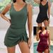 Slimming Solid Color One Piece Swimsuit for Swimming And Beachwear New Arrival 2025 Cross Border Trade from Europe And America_ecoleips.com