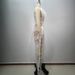 Women's Clothing New Tube Top Fluttering Ostrich Feather Fishbone Pleated Slit White Lace Sexy Evening Dress_ecoleips.com