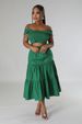 YZ1364 Women's Fashion Wrap Chest Patchwork Dress Two-Piece Set With Pockets_ecoleips.com