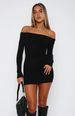 Women's Wholesale Spring Collection: Solid-Color, Off-The-Shoulder, Long-Sleeved, Fitted Dress That Covers The Waist P_ecoleips.com