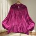 Korean-Inspired Floral Embellished Blouse – Elegant Fringe & Flowy Sleeves (S-L, Versatile For Work & Date Night)_ecoleips.com