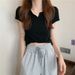 Short Women's Summer Design Sense Slim-fitting Exposed Navel Spice Girls Women's T-shirt Short-sleeved Student Top 2025 New Clothes_ecoleips.com