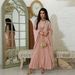 Verve MQ106 Arab Dubai Muslim Fashion Street Abaya Pullover Pleated Robe Large Size Dress_ecoleips.com