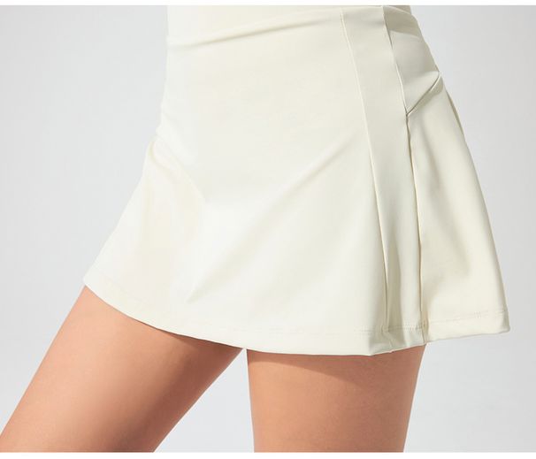 Women's Clothing Same Style Anti Exposure Yoga Short Skirt High Waist Back Pocket Tennis Skirt Thin Breathable Sports Skirt For Women_ecoleips.com