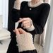 Women's Clothing Elegant Black Long Dress Autumn Winter Heavy Beaded French Retro Knit Sophisticated Base For Formal & Casual_ecoleips.com