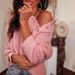 Women's Dolman Sleeve Sweater – Soft Round Neck Knit Pullover With Decorative Buttons, Elegant & Comfortable For Autumn & Winter_ecoleips.com