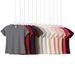 French Crew Neck Front Shoulder Short Sleeve T-Shirt Women's Summer Short Elastic Slim Spice Girl Skinny Short Top_ecoleips.com