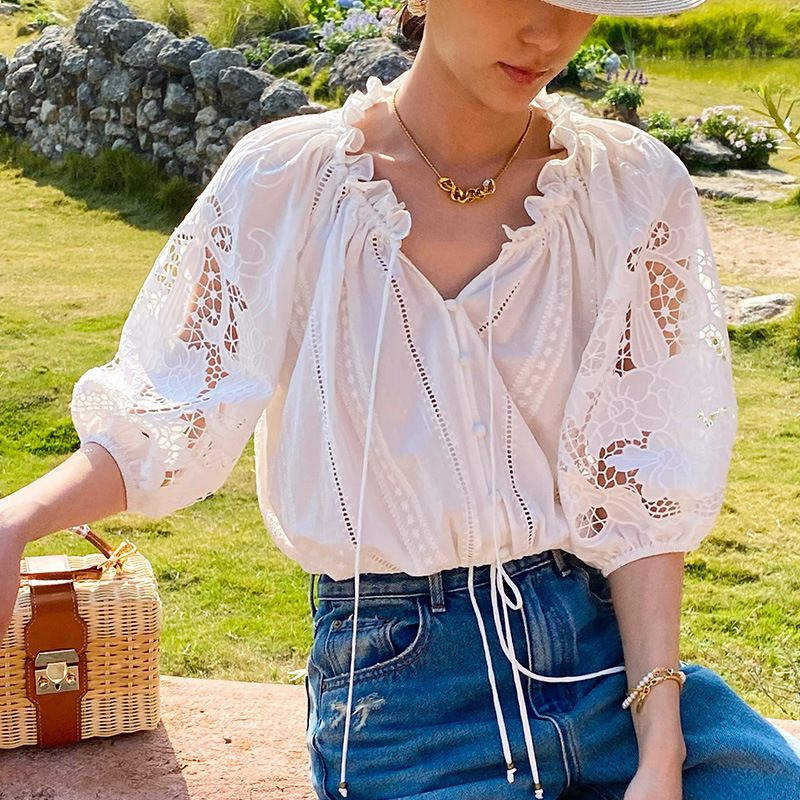 Women's Clothing White Top + White Skirt Women's Clothing Suit_ecoleips.com