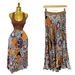 High-Waisted Flared Skirt – A-Line Pleated Midi Skirt With Elastic Waist (Leopard/Geometric/Floral Prints) | Versatile & Feminine_ecoleips.com