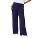 Women's Clothing Casual Straight Pants High Waist Button High Elasticity_ecoleips.com