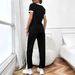 Women's Clothing Women's Summer Casual Two Piece Set Style Simple Fresh Print T-Shirt And Trouser For Formal & Casual For Women_ecoleips.com