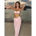 Women's Strapless Three Piece Polka Dot 3D Floral Swimsuit Bikini Set European And American Style Cross Border Swimwear_ecoleips.com
