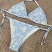 Women's Swimsuit Fashion Silk Star Same Style Seaside Beach Print High Waist Strap Bikini_ecoleips.com