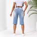 Women's Clothing High Quality Elastic Hole Denim_ecoleips.com