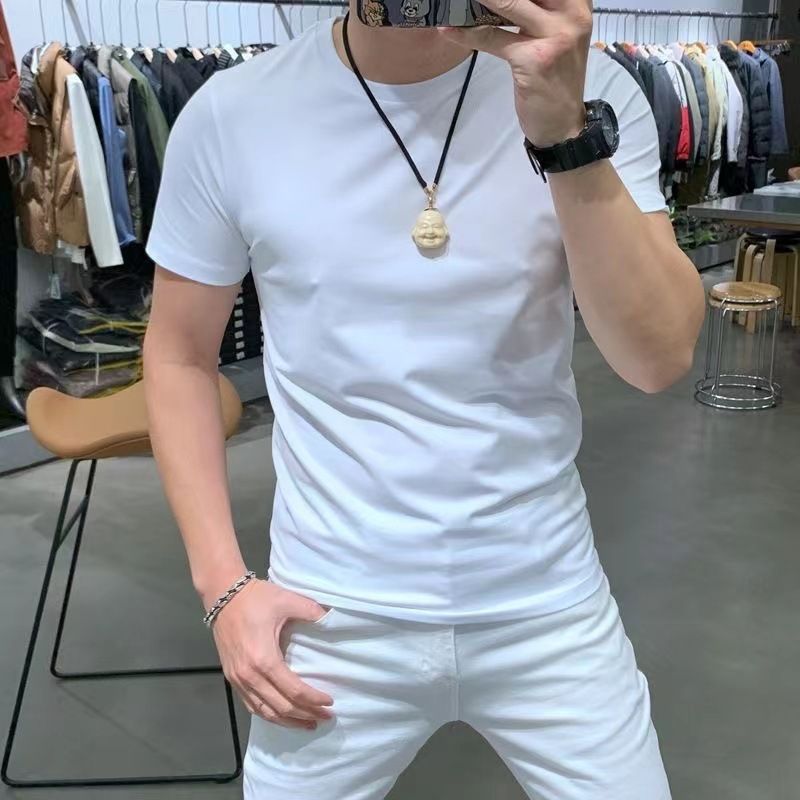 Women's Clothing printed bear short sleeved T shirt trendy brand slim short sleeved T shirt top_ecoleips.com