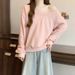 European American Style Real Shot Fleece-lined Thick Long-sleeve Sweatshirt For Women, New Autumn And Winter Korean_ecoleips.com