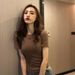 Summer Solid Color Slim Fit Short Sleeve T-Shirt Women's Fashion Base Layer Top Korean Style Loose Fit Student Clothing_ecoleips.com