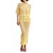 Women's Clothing Spring And Summer New Casual Skirt Fashion Hollow Fishnet Knitted Shirt Long Skirt Female_ecoleips.com