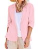 Women's Clothing New Spring And Summer Long Sleeved Small Suit Lapel Temperament Professional Slim Jacket_ecoleips.com