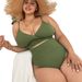 Verve New Swimwear Two-Piece High Waist Plus Size Bikini Women's Swimsuit_ecoleips.com