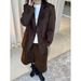 Louvre Early Spring New Paris Retro Design Symmetrical Pocket Suede Blazer Loose Fit Crisp Jacket For Women_ecoleips.com
